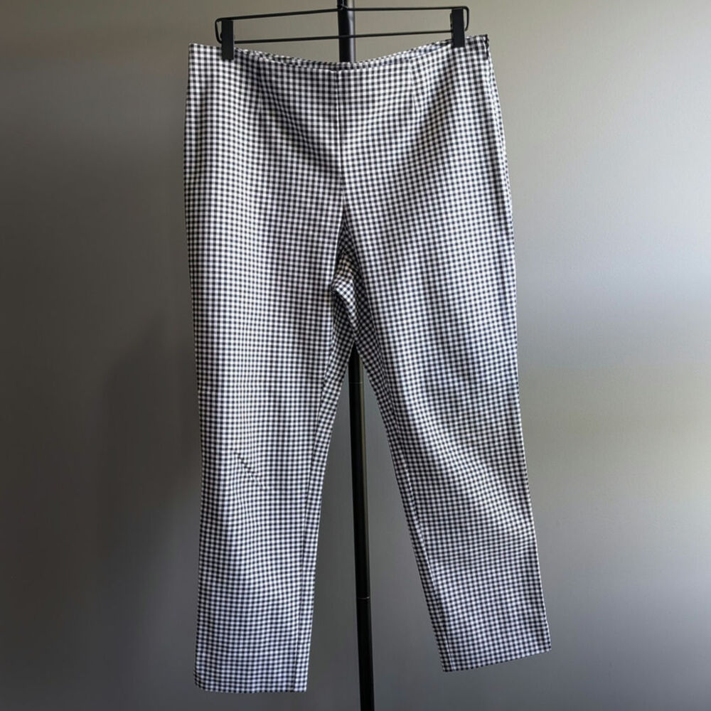 Charter Club Black and White Check Pants Size 10